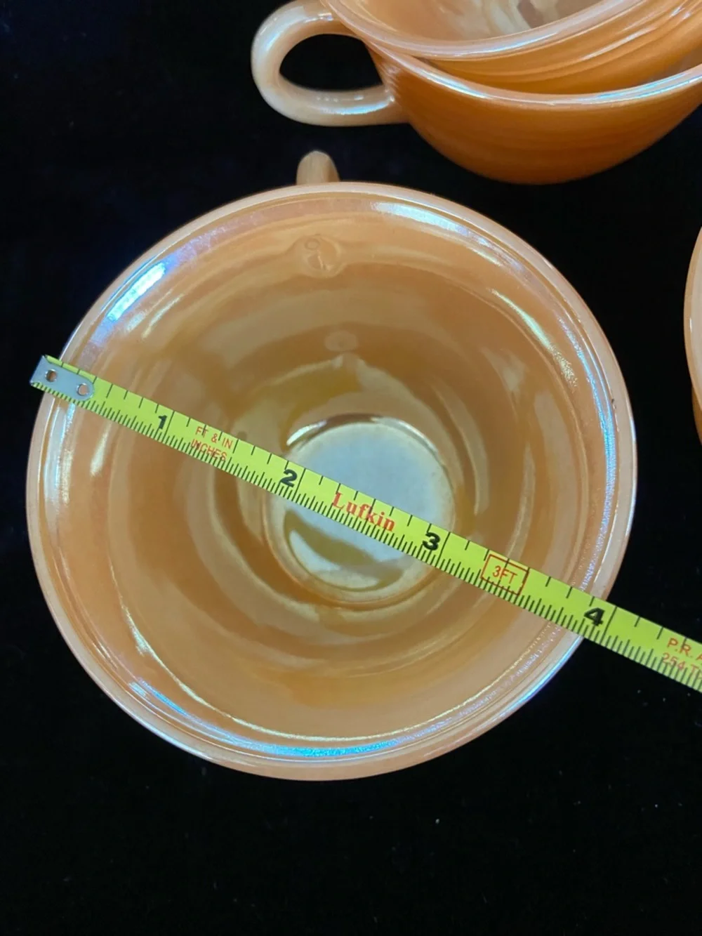 Lot of 8 FIRE KING Marigold Peach Luster Coffee Tea Cups READ
